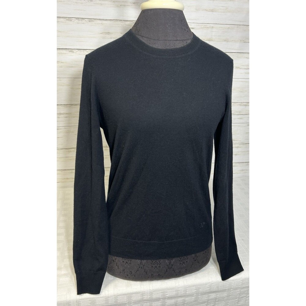 EUC! Tory Burch Iberia 100% Cashmere Sweater Size Small Petite SP Womens Black